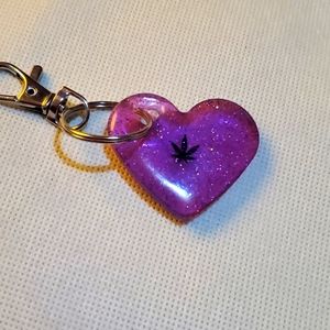 Resin heart ❤ shaped keychain